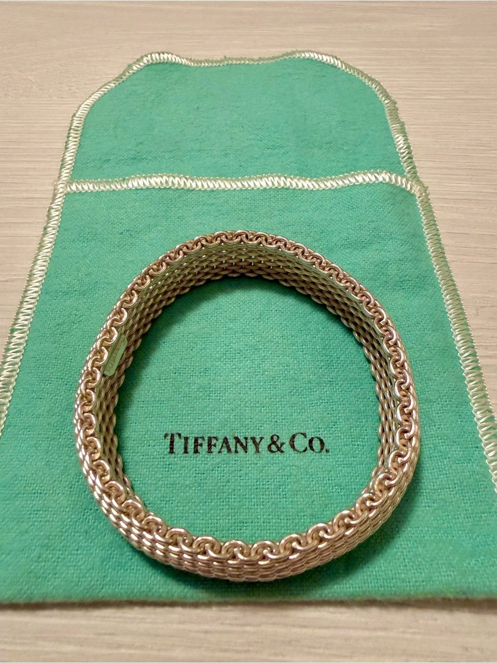 Tiffany & Co. Somerset Mesh Sterling Silver Bracelet - Picture 4 of 5